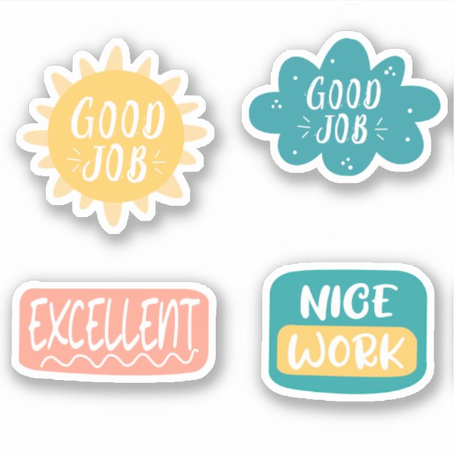 Adesivo Bom trabalho (Frente)