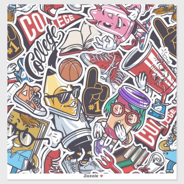 ADESIVO BOMBA DE CARTÃO ENGRAÇADO (Folha)