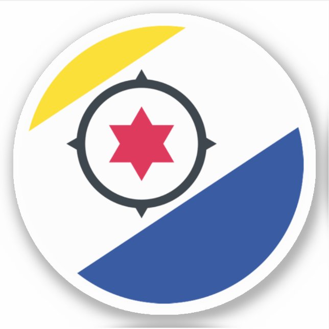 Adesivo Bonaire Flag Round Sticker (Frente)