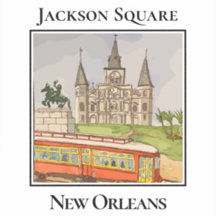 Adesivo Bonde e Jackson Square, Nova Orleans