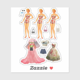 Adesivo Boneca de papel