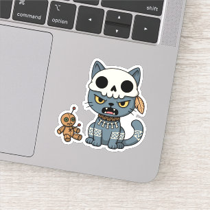 Adesivo Boneca Vodu de Gato Bruxa