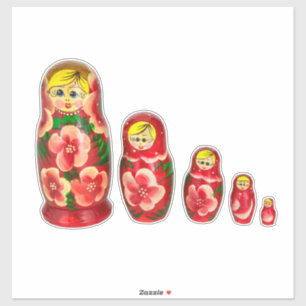 Adesivo Bonecas russas Matryoshka 