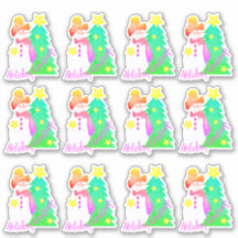 Boneco de Neve Com Rosas e Verde