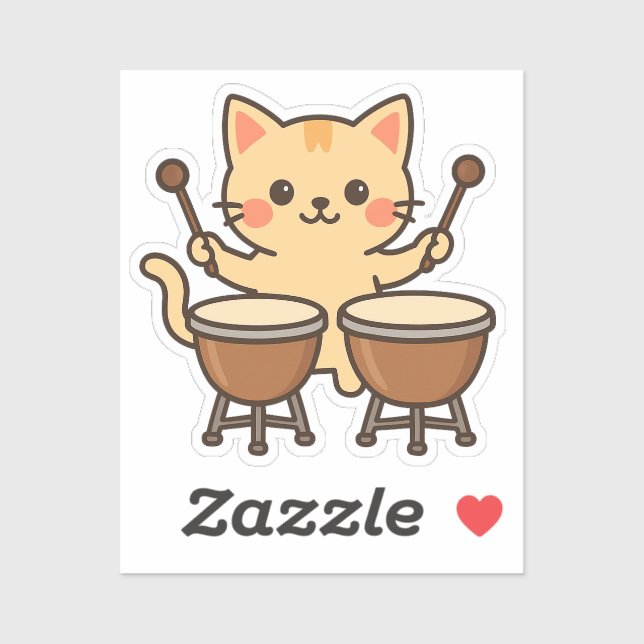 Adesivo Bongo Cat Rhythm Beats (Folha)