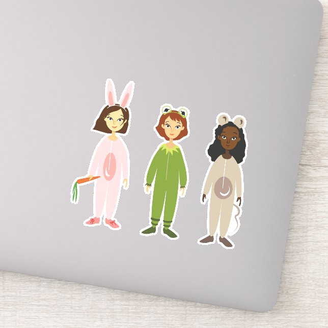 Adesivo Bonita arte feminina do pijama (Detalhe)