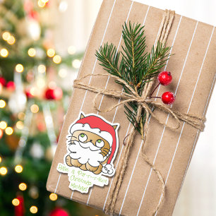 Adesivo Bonita Cartoon de Natal Engraçado Dizendo