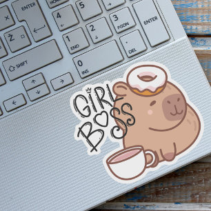 Adesivo Bonita Engraçada Chefe Capybara