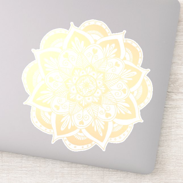 Adesivo Bonita Flor Dourada Mandala (Detalhe)