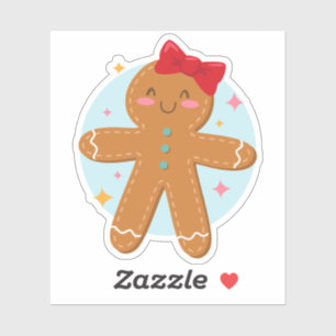 Adesivo Bonita Gingerpão Garota Cookies Desenho de Arte