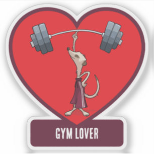 Adesivo Bonita Meerkat Gym Lover Engraçado Cartoon de Leva
