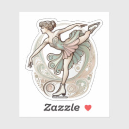 Adesivo Bonita Mulher Figura Vedante de Skater