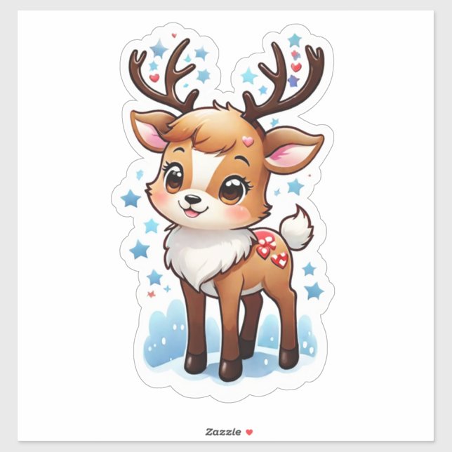 Adesivo Bonita Reindeer (Folha)