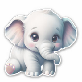 Adesivo Bonito Adorável Elefante Para Bebê Kawaii