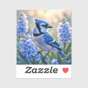 Adesivo Bonito Blue Jay e Lilacs