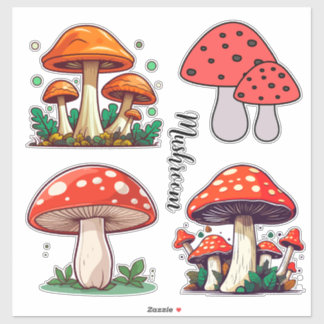 Adesivo Bonito Cogumelo Crie seu próprio Scrapbook