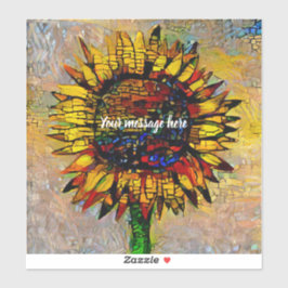 Adesivo Bonito pintura de girassol Abstrato