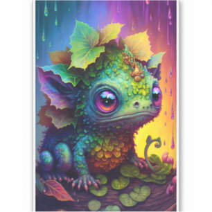 Adesivo Bonito Sapo Monster Fantasy Art Sticker