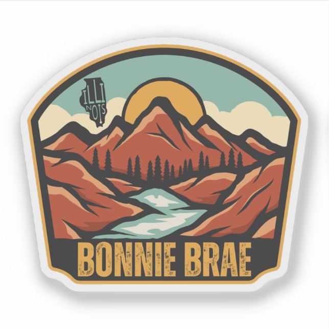 Adesivo Bonnie Brae, Illinois  (Frente)