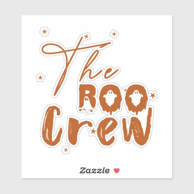 Adesivo Boo Crew Halloween Boo (Folha)