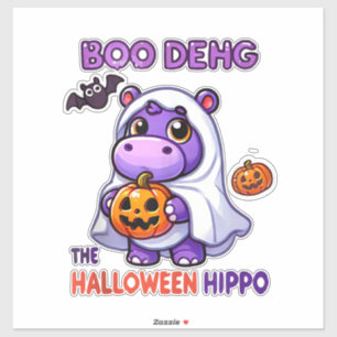 Adesivo Boo Deng O Halloween Hippo Cute Bouncy Pig Costu