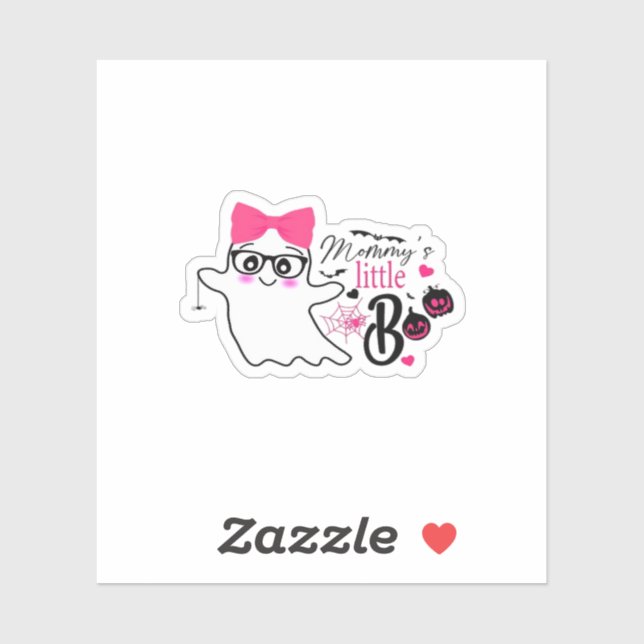 Adesivo Boo Halloween de mamãe (Folha)