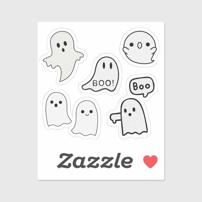 Adesivo Boo Helmet Funny Ghost Stiker (Folha)