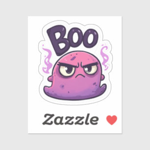 Adesivo Boo Sticker Minimalista Aestético Grumpy Ghost D