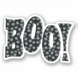 Adesivo BOO! With White Pumpkin Halloween