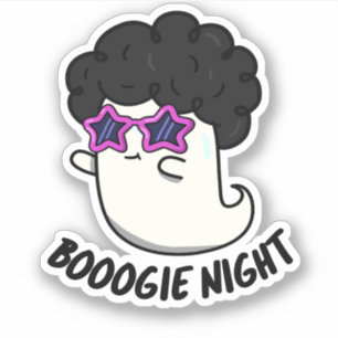Adesivo Boogie Night Dia de as Bruxas engraçado Ghost Pun