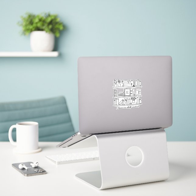 Adesivo Book Lover's Funny Quote Monogram (Laptop na mesa)
