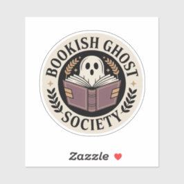 Adesivo Bookish Ghost Society - Crachá Cozy Spooky