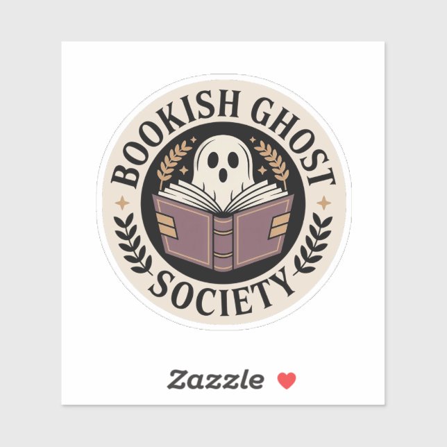 Adesivo Bookish Ghost Society - Crachá Cozy Spooky (Folha)