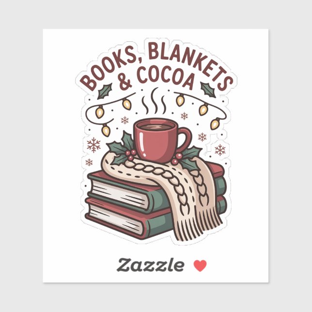 Adesivo Books, Blankets & Cocoa Cozy Holiday (Folha)