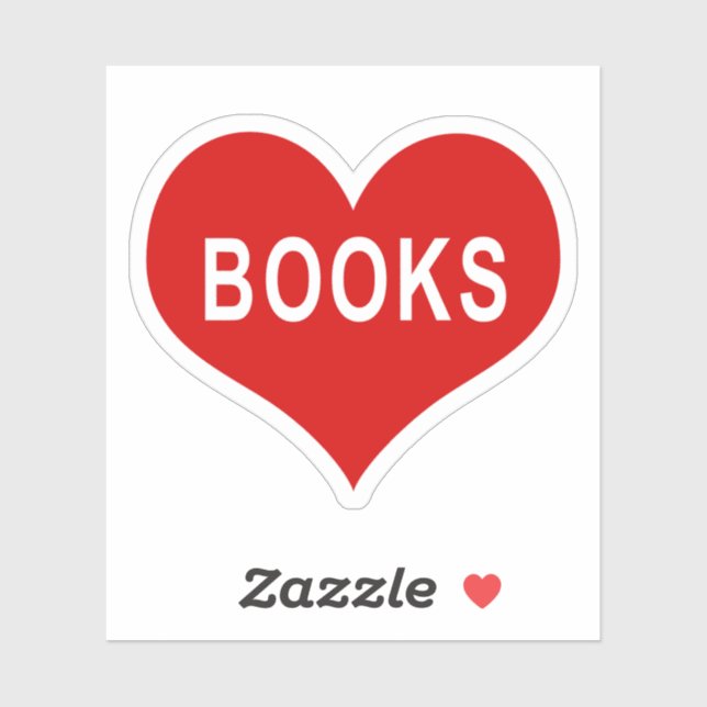 Adesivo BOOKS Red Love Heart Vinyl Sticker (Folha)
