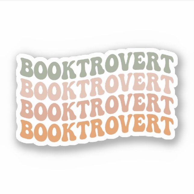 Adesivo Booktrovert, Book Lover, Bookworm (Frente)