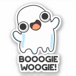 Adesivo Booogie Woogie Funny Music Ghost Pun 