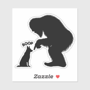 Adesivo Boop do German shepherd Sasquatch Bigfoot