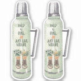 Adesivo Boots e flores selvagens de caminhada