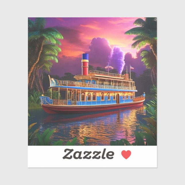 Adesivo Bootsfahrt auf dem Amazonas (Folha)