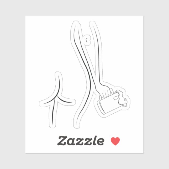 Adesivo Booty e cerveja (Folha)