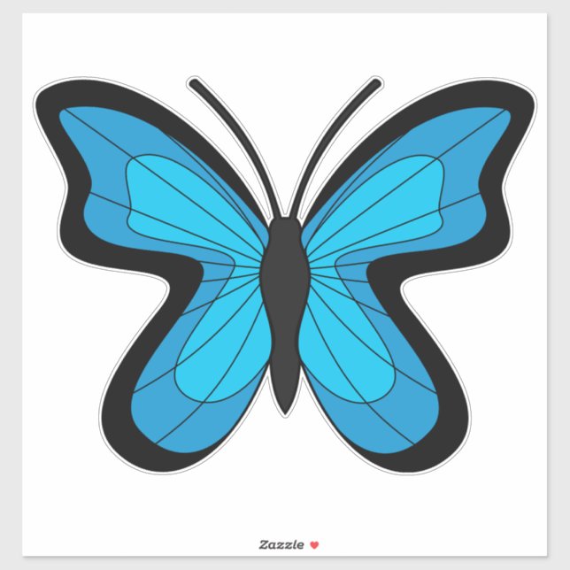 Adesivo Borboleta Azul (Folha)