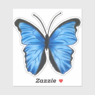 Adesivo Borboleta Azul Personalizada