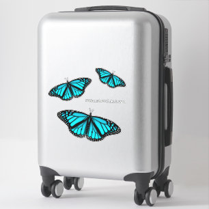Adesivo borboleta azul-tartaruga-azul