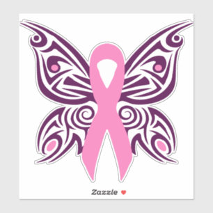 Adesivo Borboleta de Sensibilização do Cancer da Mama
