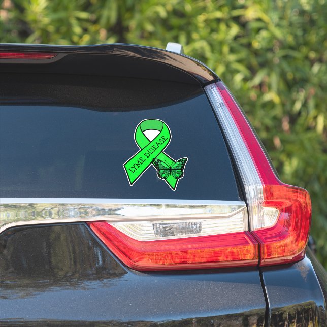 Adesivo Borboleta de Sensibilização para a Doença de Lyme (Lado do carro)