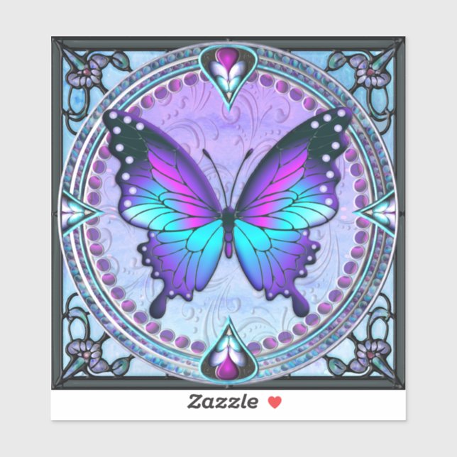 Adesivo Borboleta de sublimação com fundo (Folha)