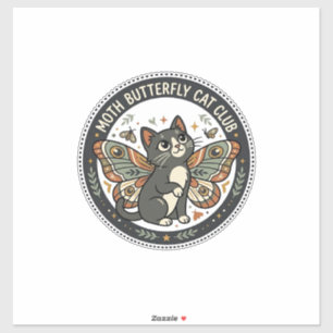 Adesivo Borboleta De Traça Gato Arte Vetorial POD - Borbol
