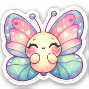 Adesivo Borboleta Kawaii