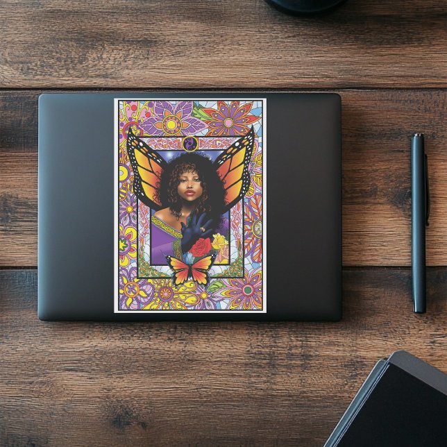 Adesivo Borboleta Monarca Fada Purple Floral (Criador carregado)